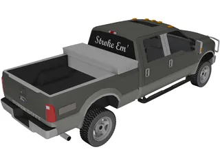 Ford F-250 XLT Short Box (2010) 3D Model preview