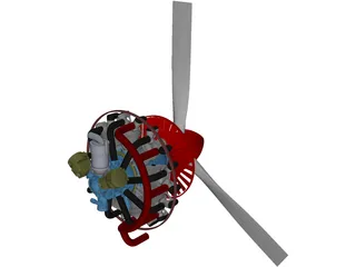 Vedeneyev M14P Engine 3D Model preview