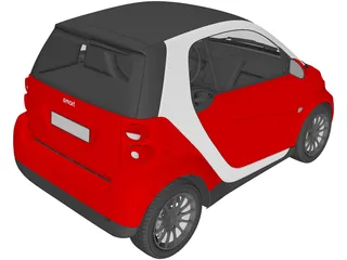 Smart ForTwo (2011) 3D Model preview