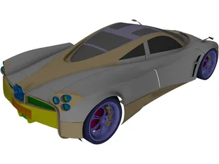 Pagani Huarya (2014) 3D Model preview
