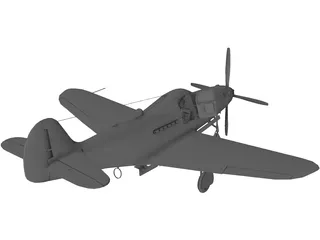 Bell P-39 Airacobra 3D Model preview