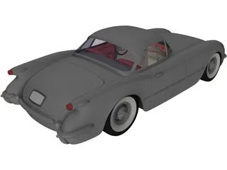 Chevrolet Corvette (1954) 3D Model preview