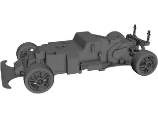 RC Car Chassis 3D Model preview