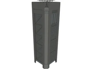 Apartment Building 3D Model preview