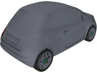 Fiat 500 3D Model preview