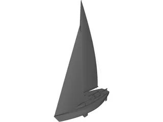 J Boats J22 Sailboat 3D Model preview