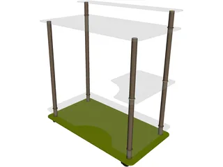 Book Stand 3D Model preview
