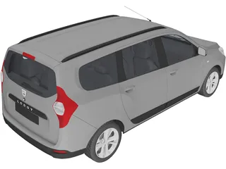 Dacia Lodgy (2012) 3D Model preview