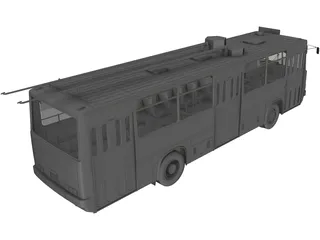 Ikarus 260 T.1 Trolleybus 3D Model preview