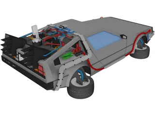DMC Delorean X 3D Model preview