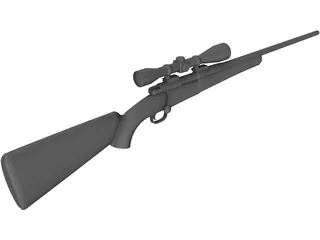 Remington Model 70 Hunting Rifle 3D Model preview