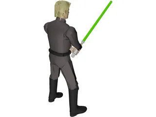 Star Wars Luke SkyWalker Jedi 3D Model preview
