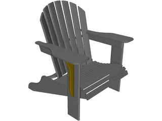 Adirondack Chair 3D Model preview