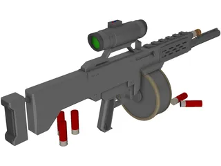 USAS12 3D Model preview