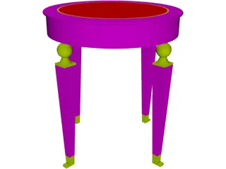 End Table 3D Model preview