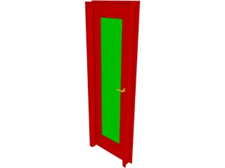 Passage Door 3D Model preview