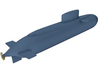 Kilo Class Submarine 3D Model preview