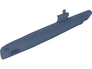 Romeo Class Submarine 3D Model preview