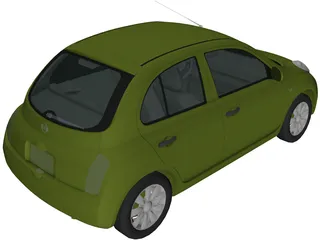 Nissan Micra (2002) 3D Model preview