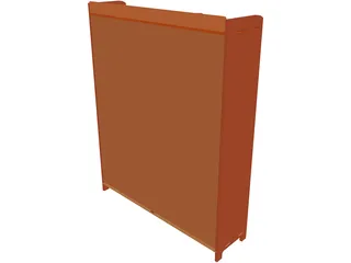 Mission Style Bookcase 3D Model preview