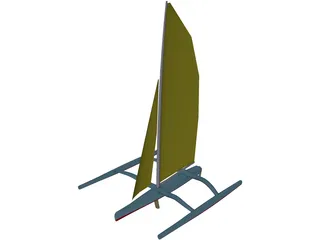 Trimaran 3D Model preview