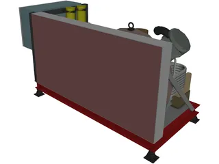 Air Compressor HP 3D Model preview