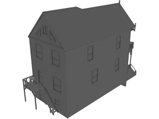 House Urban Victorian 3D Model preview