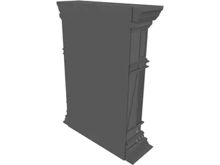 Narnia Wardrobe 3D Model preview