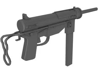 M3 Greese Gun 3D Model preview