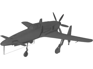 Kyushu J7W Shinden 3D Model preview