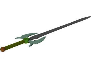 Fantasy Sword 3D Model preview