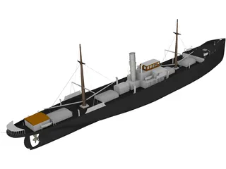 Freight Ship 3D Model preview