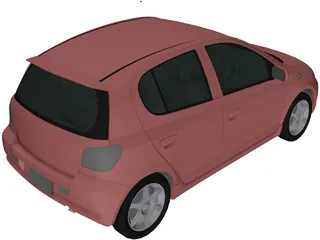 Toyota Yaris 3D Model preview