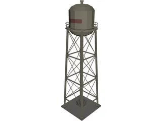 Water Tower 3D Model preview
