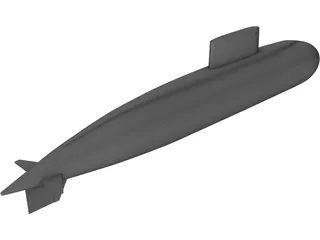 Kilo Russia Submarine 3D Model preview