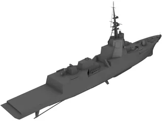 F-100 Norway Frigate 3D Model preview