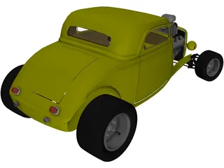 Ford Hotrod Coupe (1932) 3D Model preview