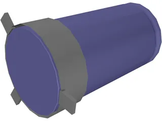 High Voltage Capacitor 3D Model preview