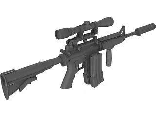 M4A1 Carbine 3D Model preview
