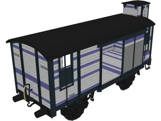 Train Car Box 3D Model preview
