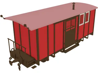 Train Car Box 3D Model preview