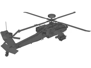 Boeing AH-64D Apache Longbow [+Pilots] 3D Model preview