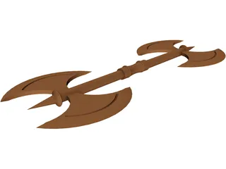 Double Axe 3D Model preview