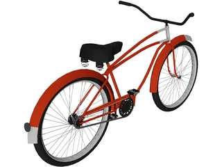 Bicycle JC Higgins Balloon Tire 26inch Boys (1949) 3D Model preview