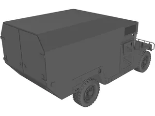 HUMVEE Maxi Ambulance 3D Model preview