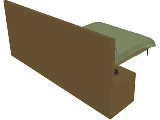Bed Hospital 3D Model preview