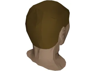 Justins Male Head 3D Model preview