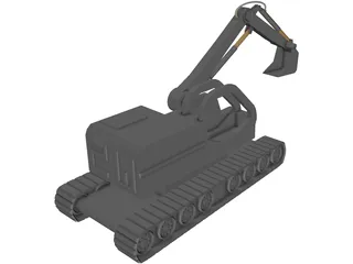 Excavator Digger 3D Model preview