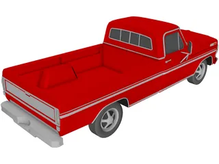 Ford Pickup (1971) 3D Model preview
