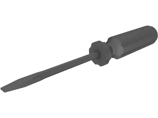 Flathead Screw Driver 3D Model preview